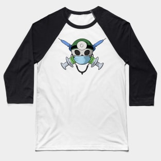 Doctors crew Jolly Roger pirate flag (no caption) Baseball T-Shirt